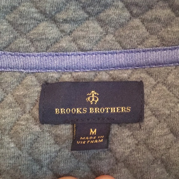 Brooks Brothers Blue Zip Up Sweater - Picture 3 of 3